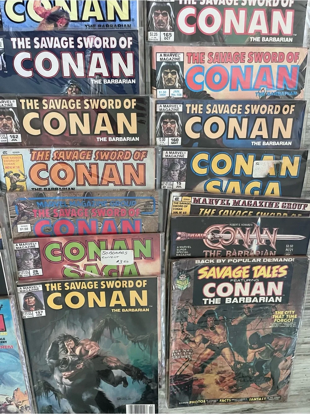 HUGE lot of the savage sword of Conan vintage magazines